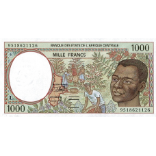 P402Lc Gabon - 1000 Francs Year 1995